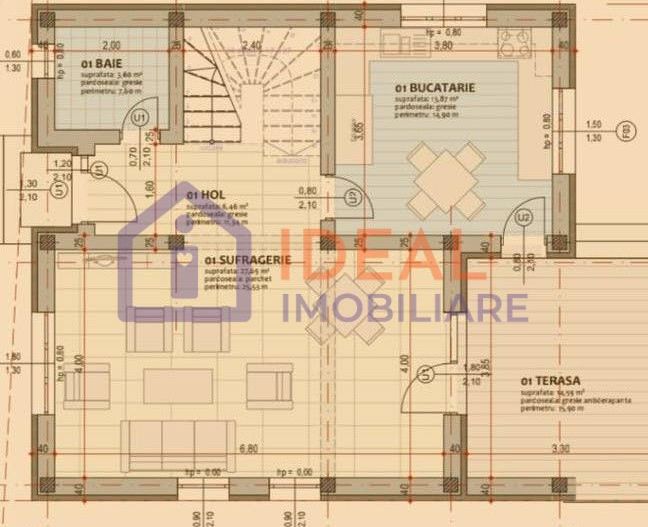 Casă Individuala cu 4 camere -400 mp curte– Cristian, Sibiu - Schiță 19