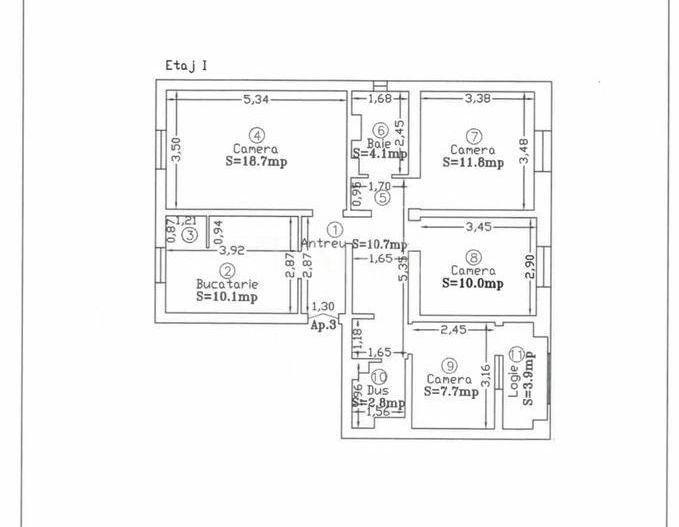 Apartament cu 4 camere decomandate, etaj 1, zona Iulius Mall. - Poză 8