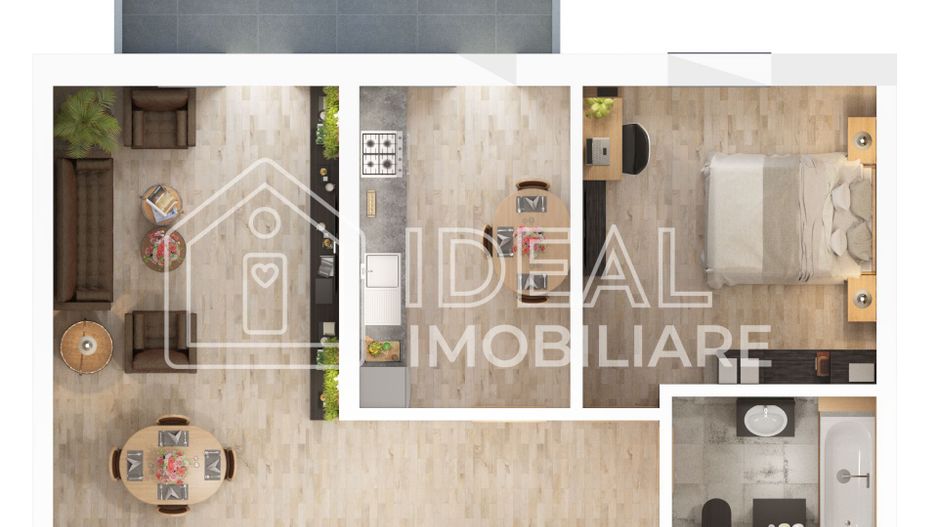 Apartament cu 2 camere și balcon de vânzare în zona Doamna Stanca - Poză 3