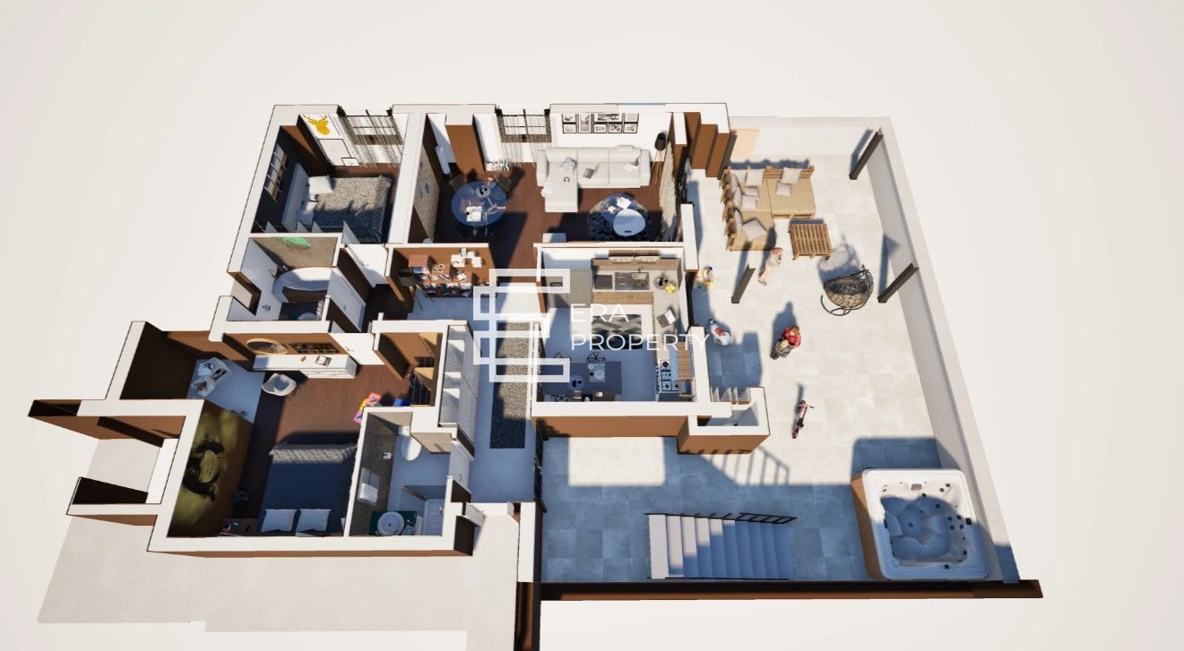 PENTHOUSE 3 CAMERE – 91 mp + 2 TERASE 191 mp | LA CHEIE | Calea Surii Mici - Schiță 11