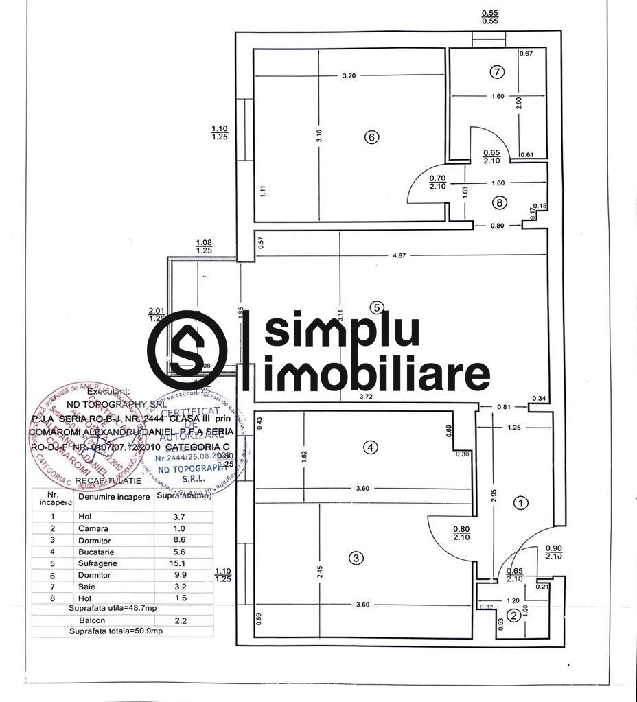 Apartament 2 camere - Craiovita - Etaj 10/10 - Schiță 8