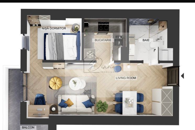 Studio My Place North Pipera I Plaza Pipera Rond OMV I Metrou Pipera - Poză 5