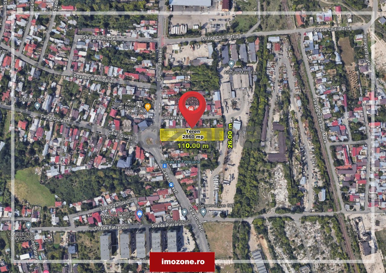 Teren investitii Calea Giulesti 2857 mp, desch. 26 ml, la strada, Comision 0 % - Poză 4