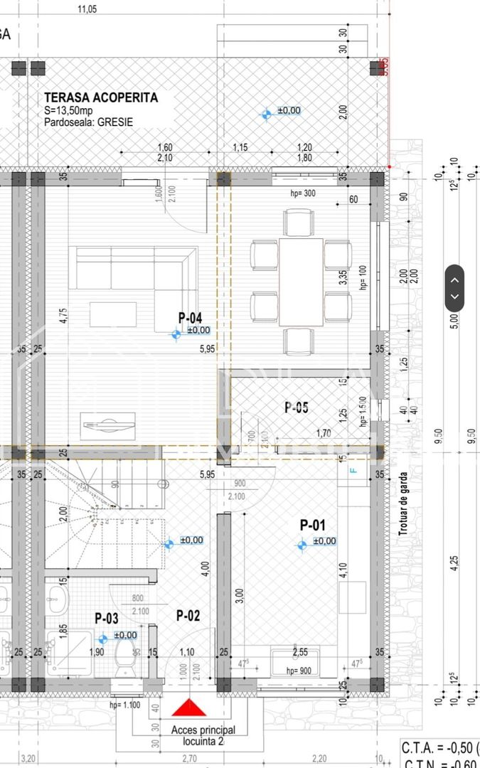 Duplex cu 4 camere si 250 mp de curte, in Selimbar - Schiță 10