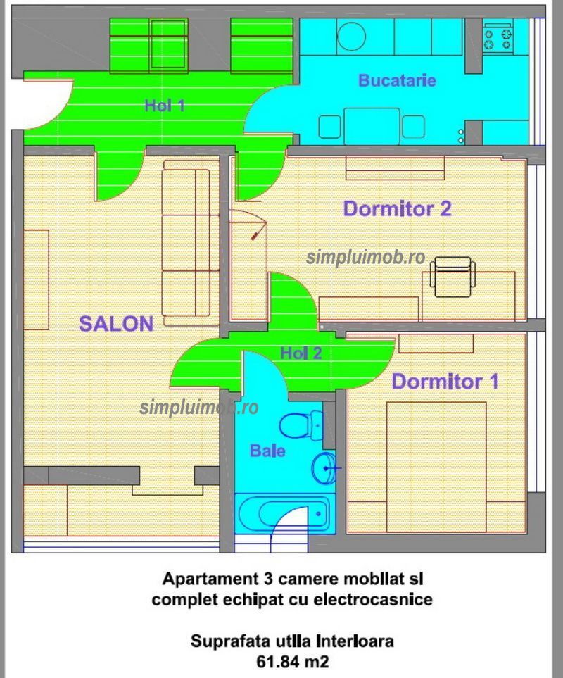 Apartament 3 camere - Zona Giurgiului - Poză 18
