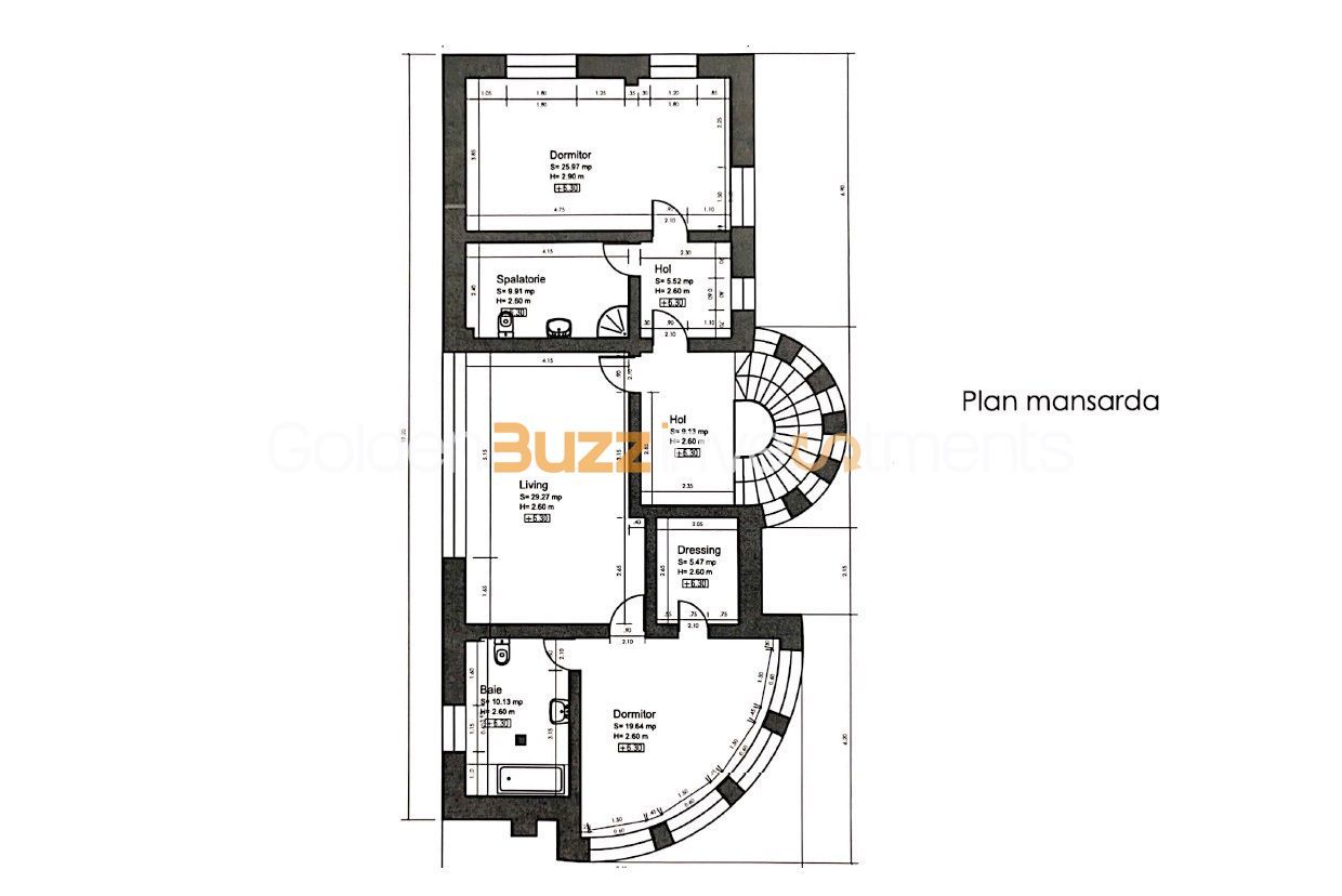Vila superba - 9 camere - 950 mp teren - Baneasa-Liceul Francez - Schiță 25