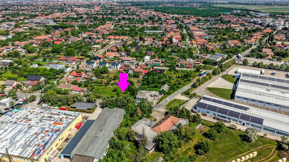Teren de 1261 mp pe colt, in Aradul Nou, cu front de 60 m + 23 m - Poză 2