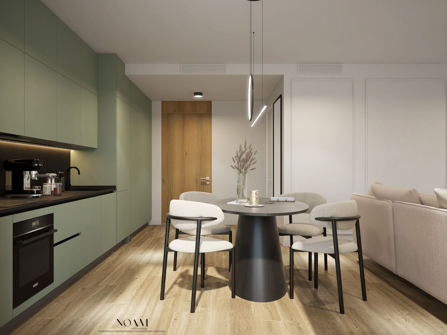 Apartament cu 2 camere mobilat la inchiriere in Amber Forest - Poză 3