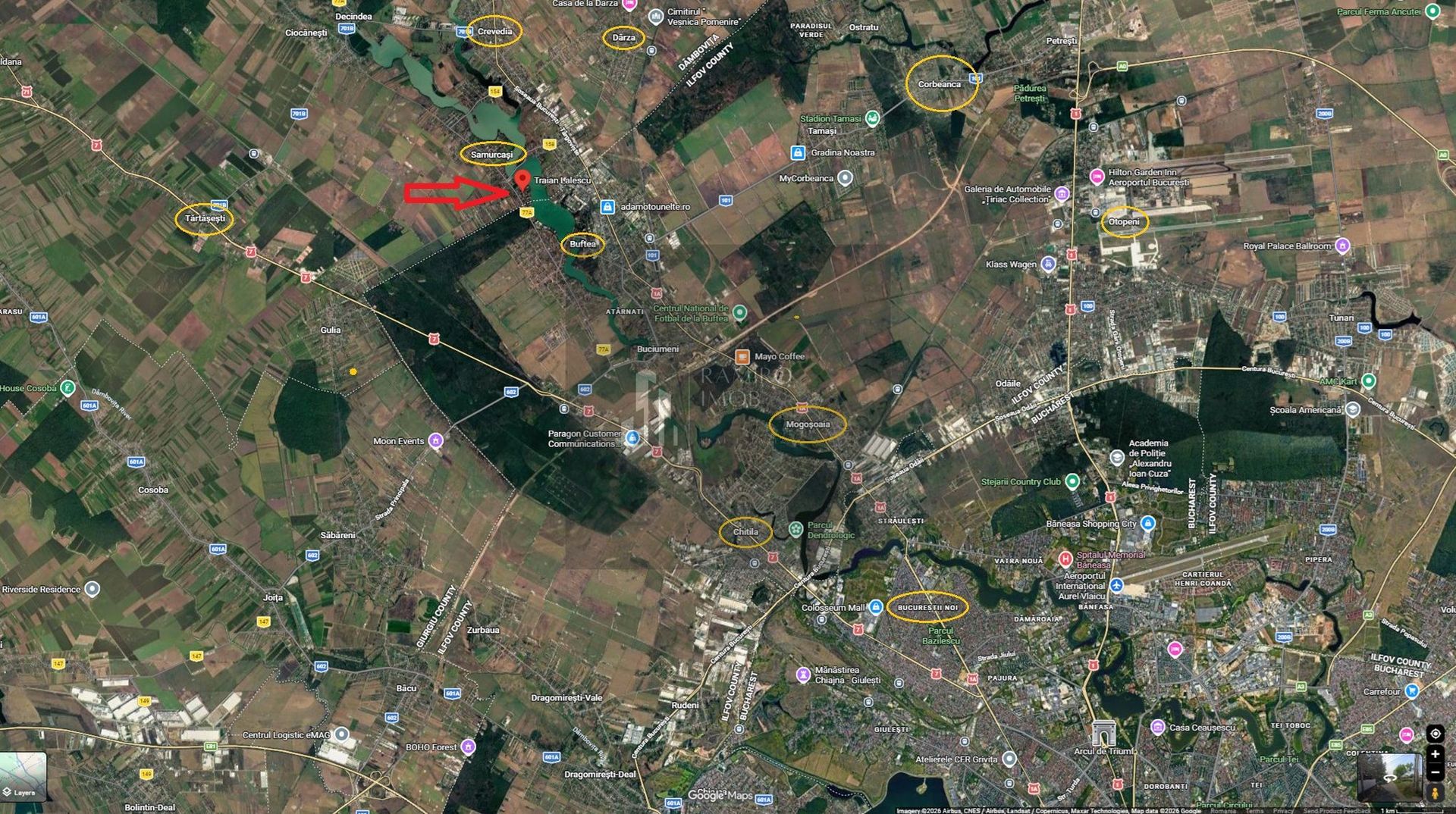 Teren intravilan constr. 750mp -front 16m- Samurcasi Stadion /Crevedia - Poză 2