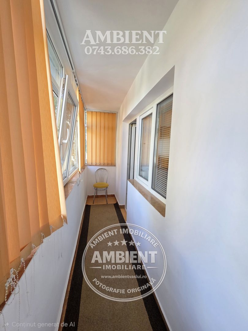 Apartament cu 2 camere, ETAJ 1, mobilat și utilat, VASLUI - zona RACOVIȚĂ; - Poză 9