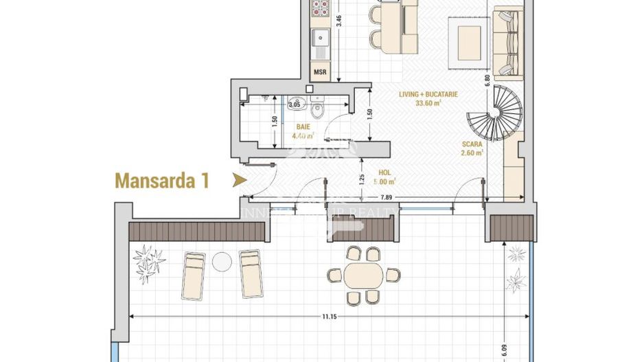 13 Septembrie-Marriott | 2 cam | 87mp + 107mp terasa | Mansarda | 266.000 euro - Poză 24