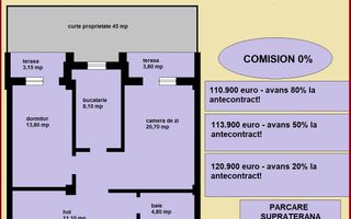 Apartament 2 camere de vanzare in Iasi Valea Lupului, curte proprie - Poză 2