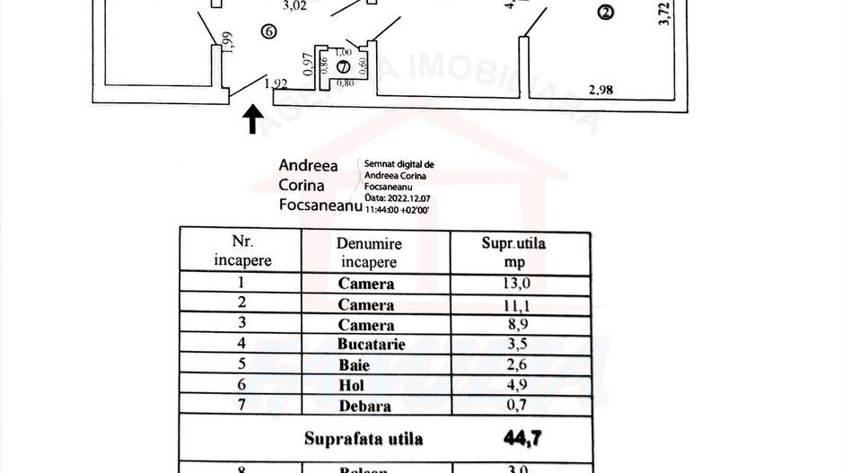 🏡 De vanzare 3 camere, Micro 19, 45.000 EURO - Poză 7