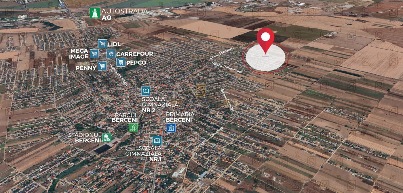 Lot de teren intravilan, 416 mp, deschidere 18.76 ml, Comuna Berceni - Poză 3