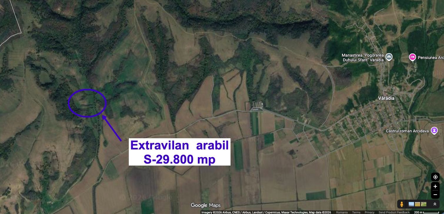 Teren extravilan arabil 29.800 mp – Vărădia, Caraș-Severin - Poză 1