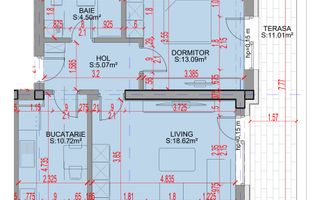2 camere Pallady,  63 mp | Terasă 11 mp | Bucătărie separată - Poză 2