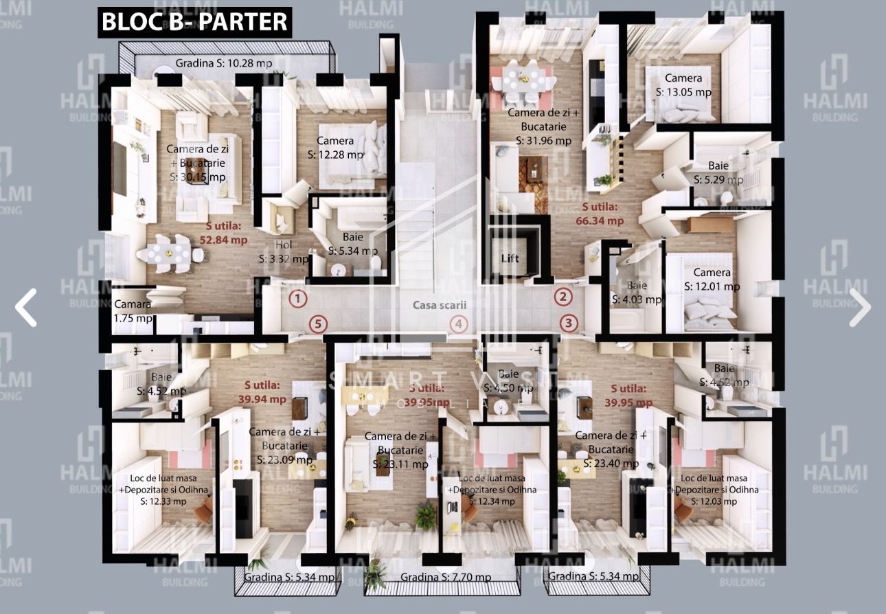 Apartamente 2 si 3 camere semifinisate | 40-66 mp util | Zona Micro 16 - Poză 5