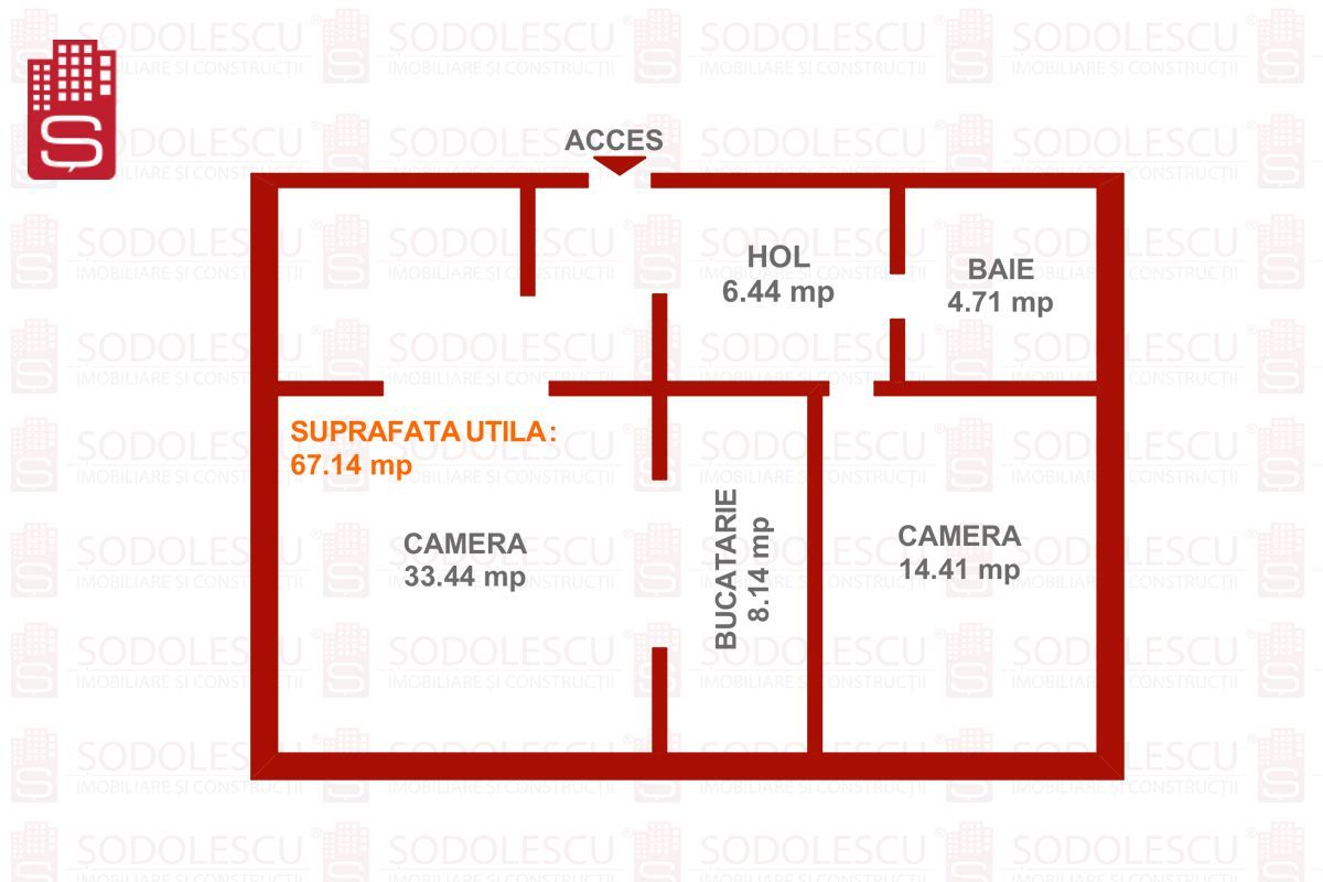 Apartament 2 camere strada Musicescu - Braytim - Poză 3