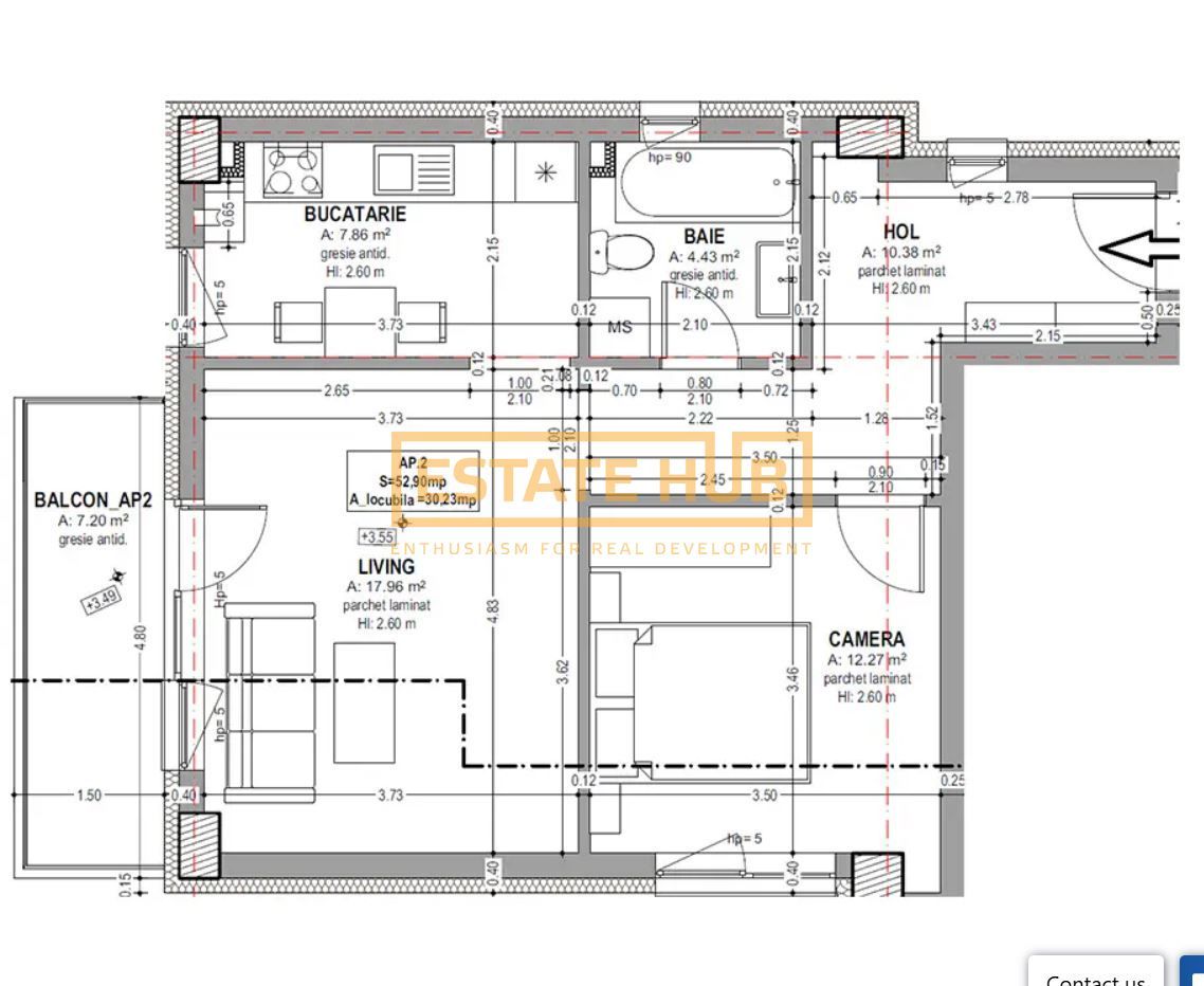Apartament 2 camere + parcare | str Burebista | 0% comision - Poză 6