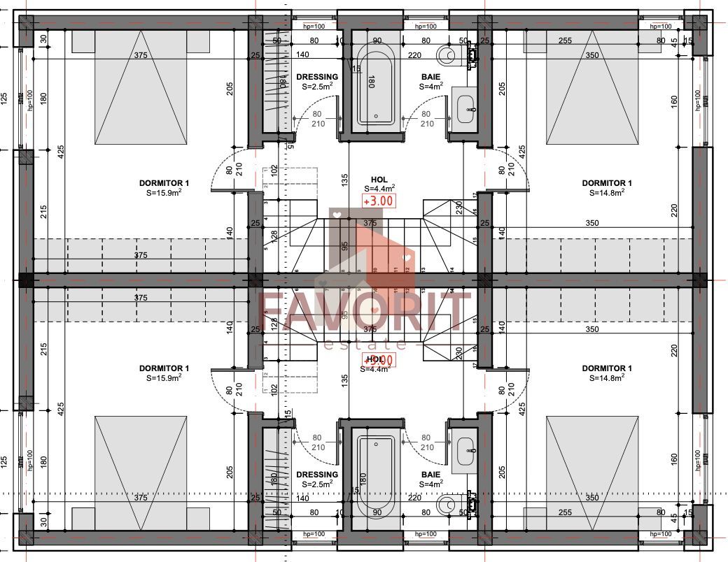 Duplex cu 3 camere in Mosnita Noua | Zona Excelenta | Finisaje la alegere. - Schiță 8