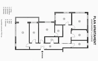 Apartament premium cu 4,5 camere  | 3 locuri de parcare subterane | Tractorul - Schiță 26