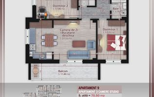 AP. 3CAM - BLOC BOUTIQUE P+3 -FINISAJE PREMIUM / PRET PROMO!