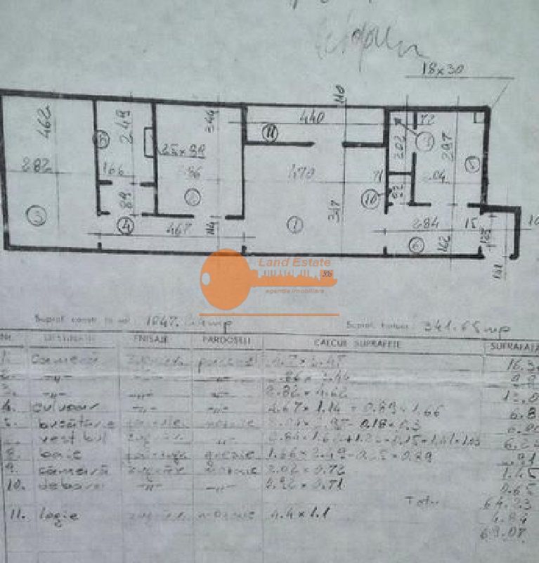 3 Camere | 550 m Metrou Gorjului | Centrală Proprie - Schiță 13