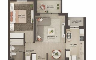 2 camere AFI City | Parcare | Aproape metrou - Poză 8