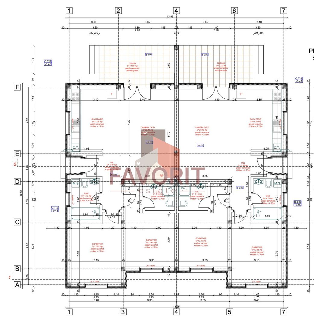 Duplex 3 camere pe parter | 70mp | 310mp teren | Calea Urseni - Schiță 11