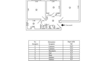 APARTAMENT 2 CAMERE DE VÂNZARE – MAZEPA 2 - Schiță 8