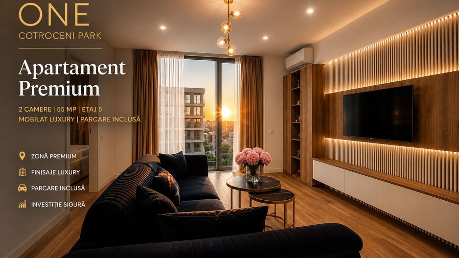 Apartament Premium ONE Cotroceni Park -Mobilat Luxury-Parcare Inclusa - Poză 1