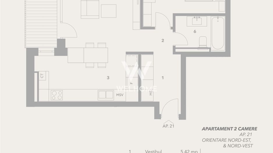 Apartament 2 camere, lift, boxe, garaj, INTABULAT - Sibiu - Schiță 7