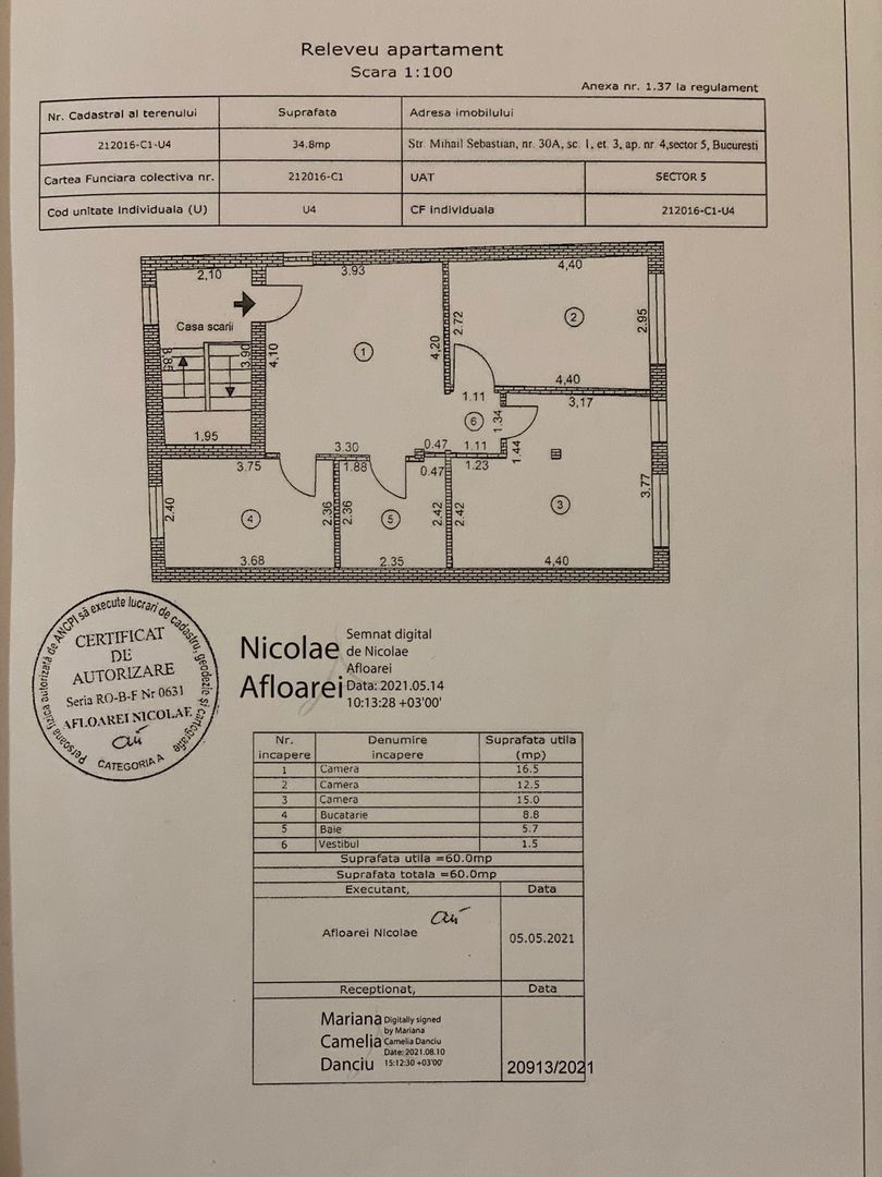 De Vanzare Apartament 3 camere in Vila Sebastian sect 5 - Poză 20