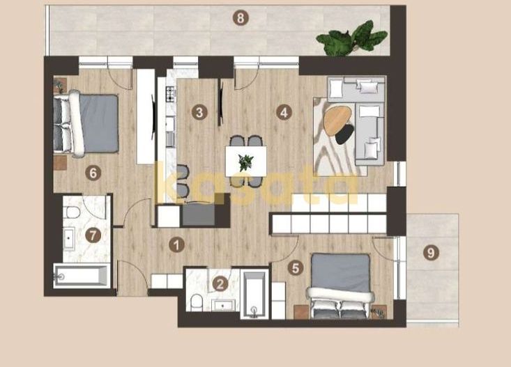3 camere I et3 I 2 bai I First Estates I 75 utili - Poză 14