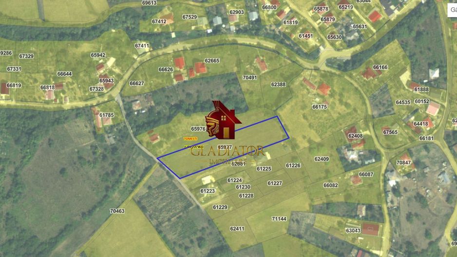 Teren parcelabil in Tomesti, intravilan, pozitionare foarte buna - Poză 1