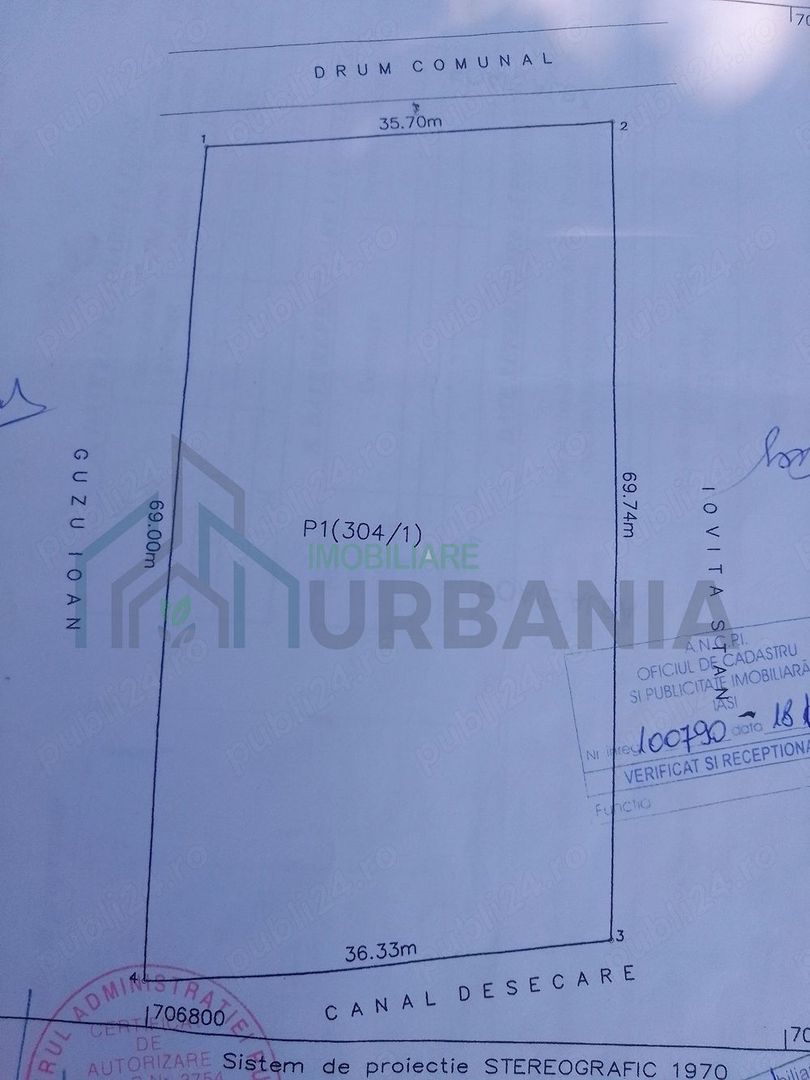 Teren intravilan 2500 mp cu deschidere de 35 m la strada principală, Dobrovăț - Poză 2