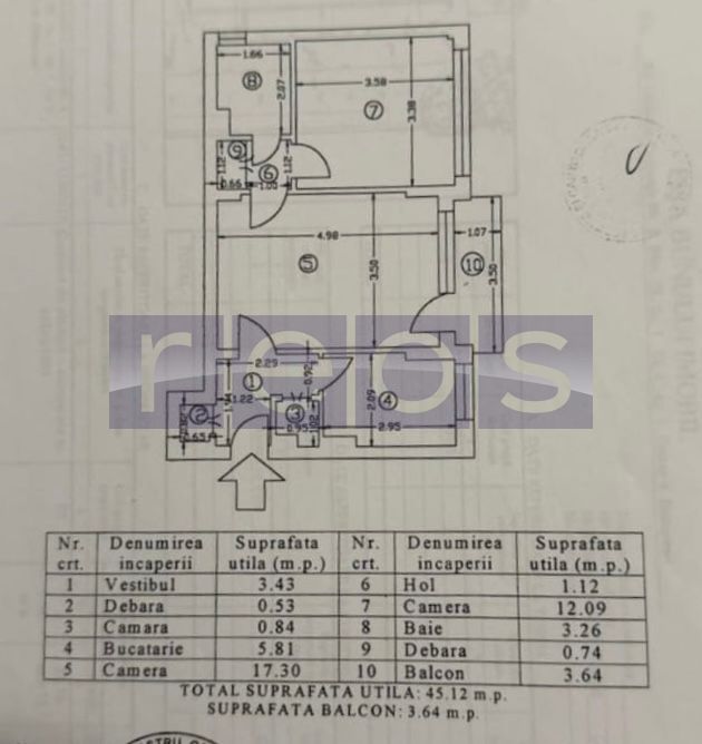 VANZARE APARTAMENT 2 CAMERE 49MP SEMIDECOMANDAT UNIRII ULTRACENTRAL - Poză 7
