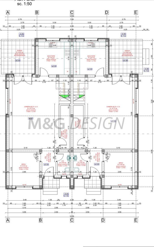Vand duplex P+E 120mp 3 bai 4 dormitoare Mosnita Noua - Poză 3
