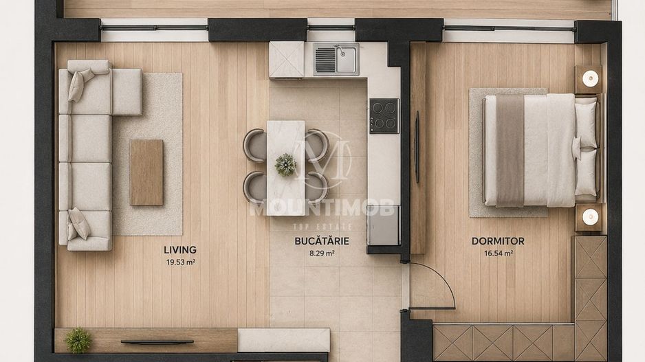 Apartament 2 camere  PREMIUM 60 mp/utili, Terasă 14 mp, Coresi–Kasper - Poză 4