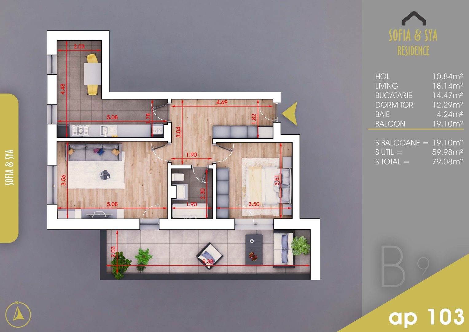 Apartament 2 camere Pallady, Parcare inclusa, Metrou N Teclu 10 min - Poză 7