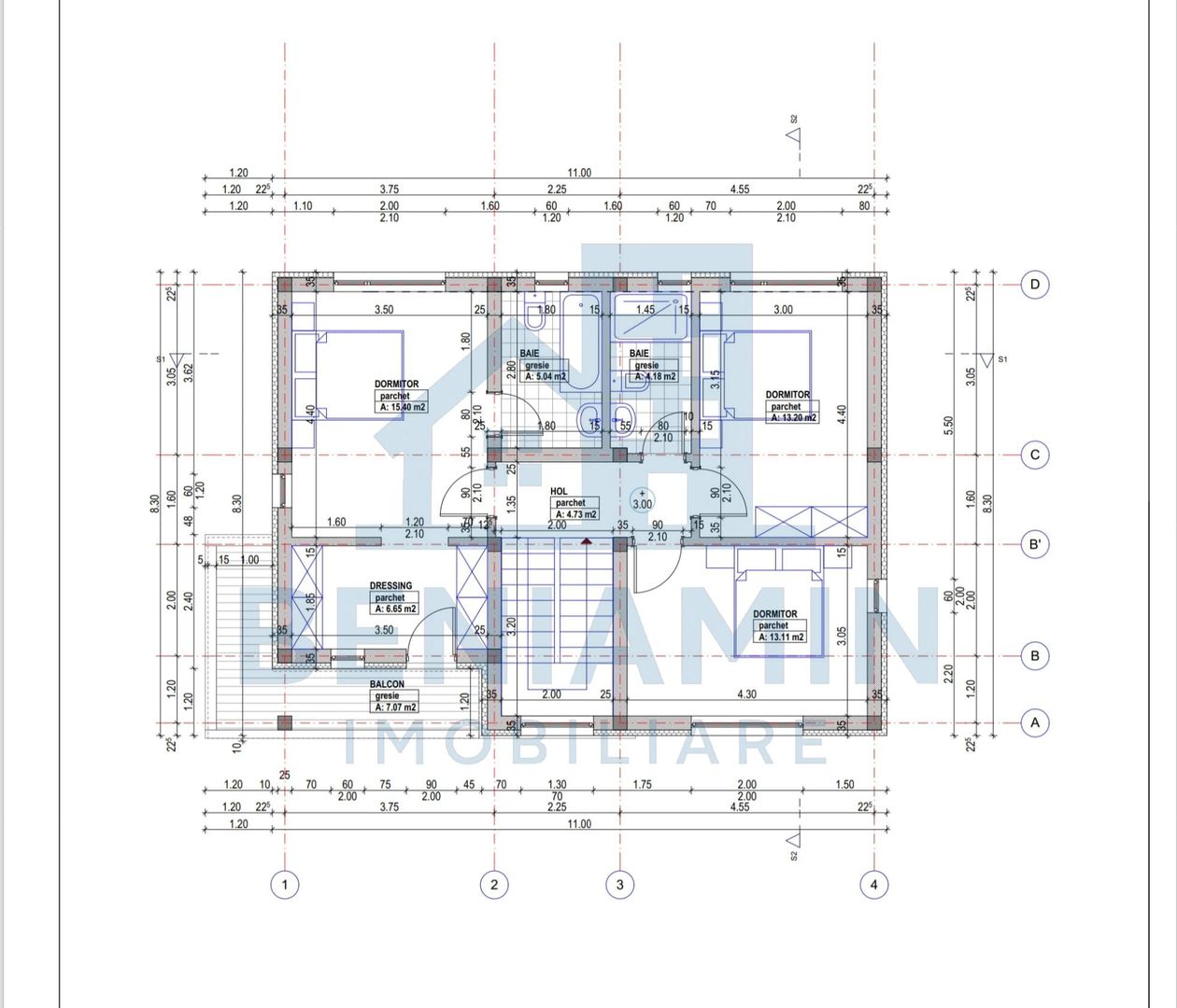 Casa-5 camere-P+1+P-147mp utili-600mp teren-Utilitati-Sanpetru - Poză 16
