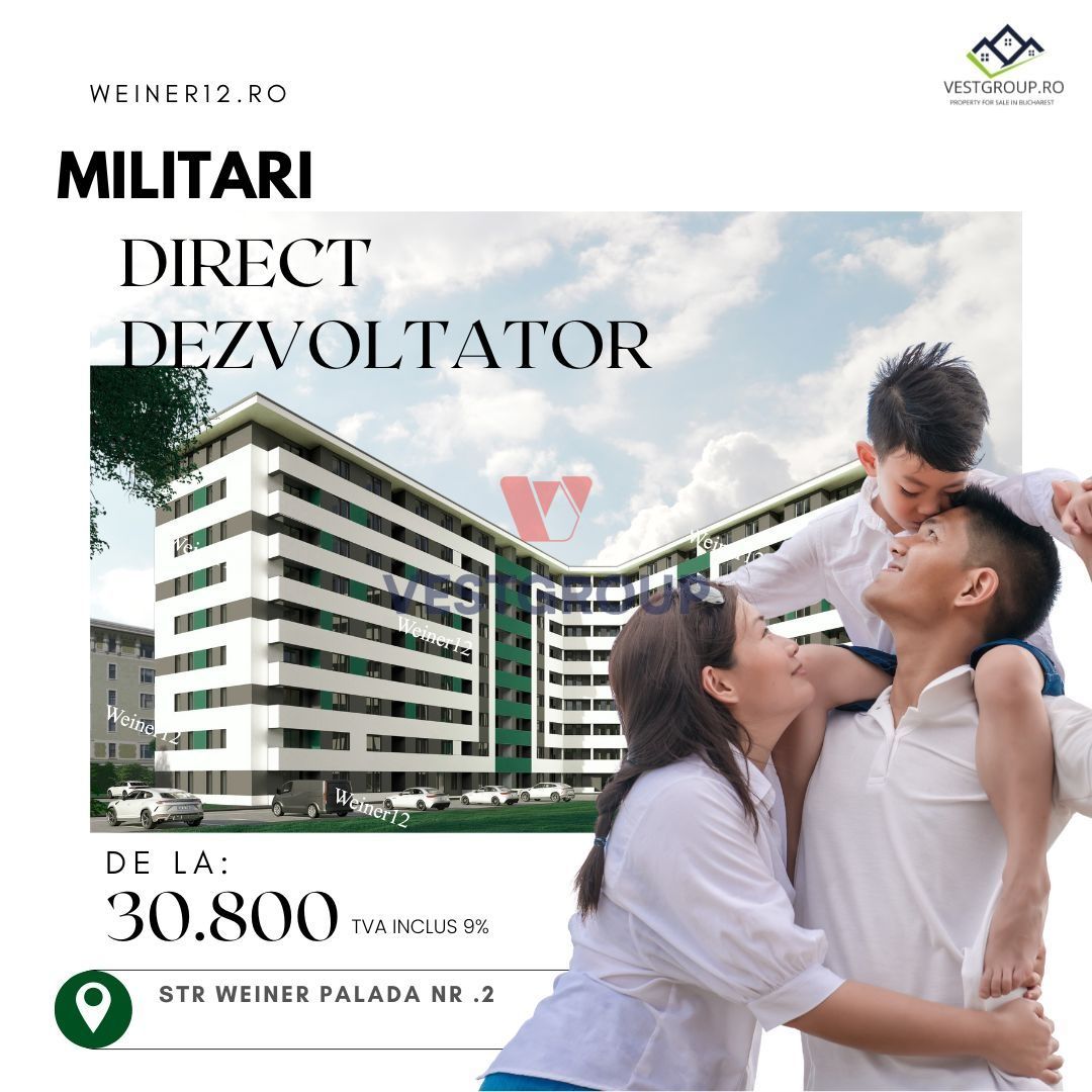 Apartament 2 Camere Direct Dezvoltator Weiner2 VestGroup Stradal - Poză 2