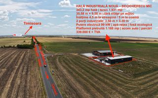 Hală industrială nouă de vânzare – Becicherecu Mic, Tims - Poză 1