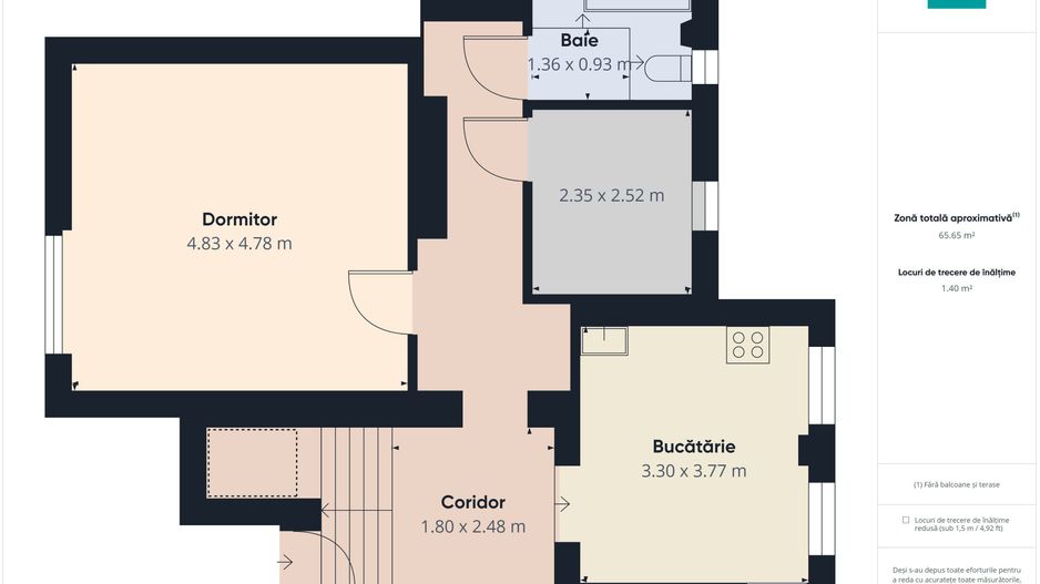 Apartament cu 2 camere în zona Medicinei - Poză 7