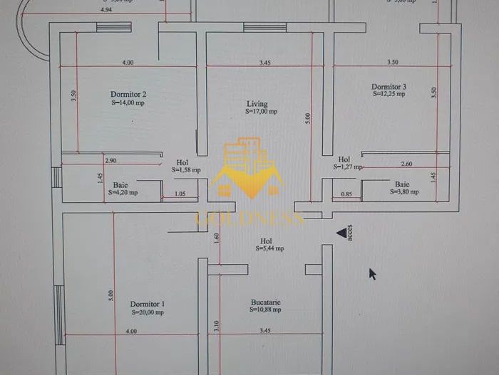 4 camere open space , 2 balcoane, 2 bai, Plopilor Zona Parcul Rozelor - Poză 8