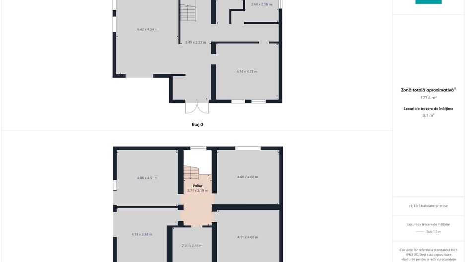 Casă la roșu cu  6 camere,  teren 500 mp în Aluniș - Poză 8