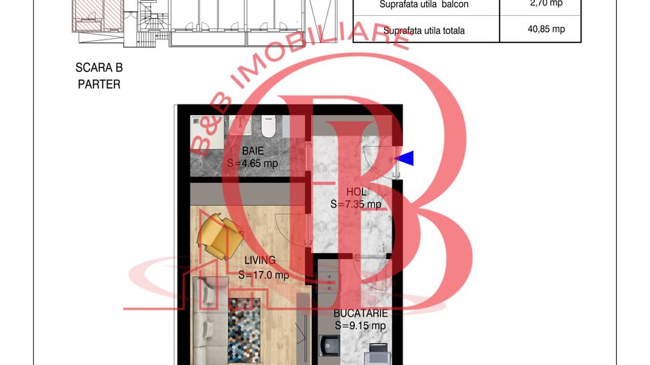 Garsoniera ideala pt  investitie Titan Pallady Metrou Nicolae Teclu - Schiță 10