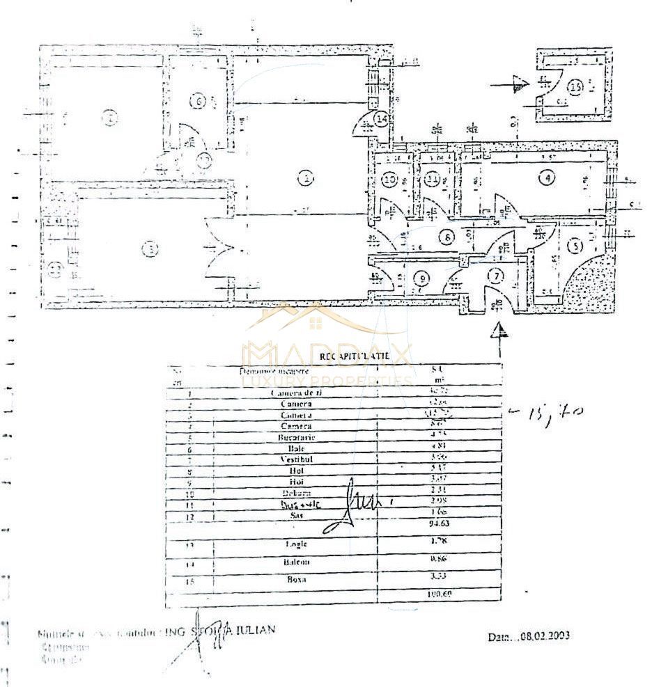 Apartament *3 camere* 100mp // Calea Dorobanților - Schiță 39