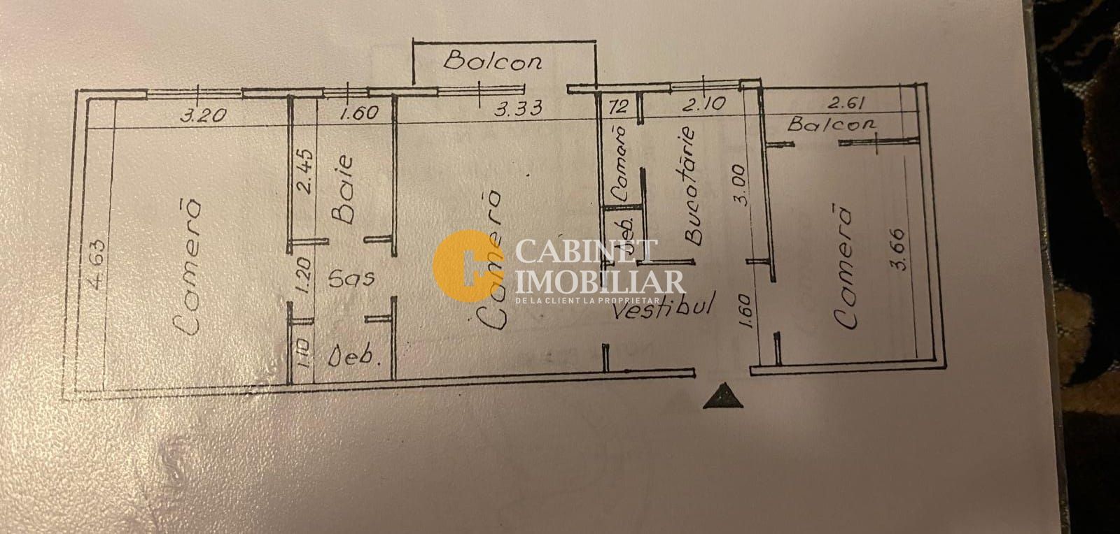 3 camere, etaj 1/4, foarte curat, liber! - Poză 7
