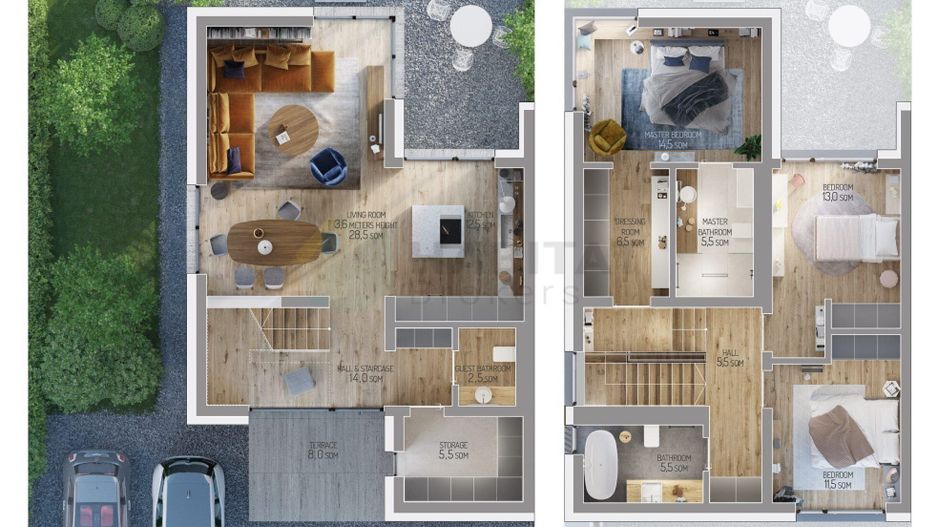 Vila tip duplex in Amber Forest, langa padure - Poză 32